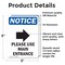 Signmission Please Use Main Entrance Sign, Vinyl Decal, 3.5in W x 5in L, 2PK OS-2PACK-NS-D-35-V-17620 - alternate 2